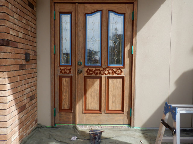 細部　塗装後　玄関ドア