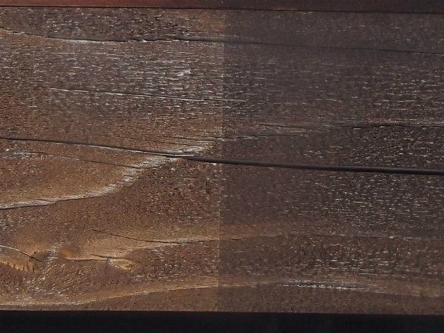 木材保護塗料　屋外暴露試験約4年後