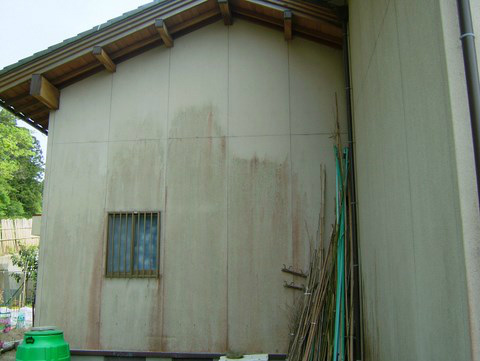 施工前　宮城県石巻市　外壁塗装　藻　カビ