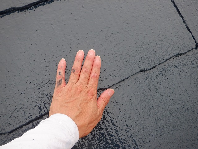 屋根塗装　上塗り2回目　宮城県仙台市　　乾燥