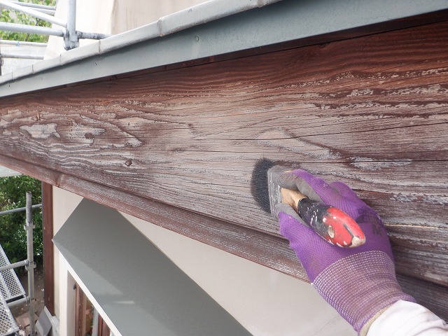 破風　木材保護塗料　劣化