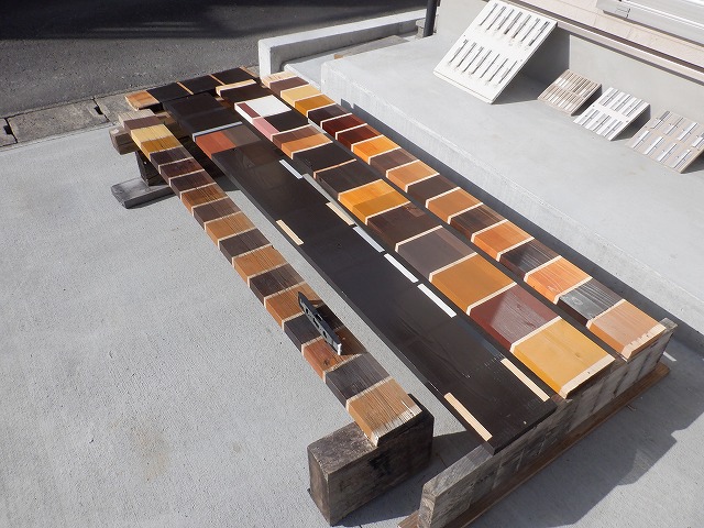 木材保護塗料　屋外暴露試験2022　塗料の比較　ペンキの比較